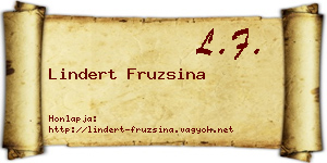 Lindert Fruzsina névjegykártya