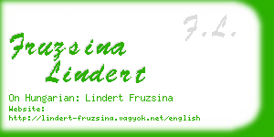 fruzsina lindert business card